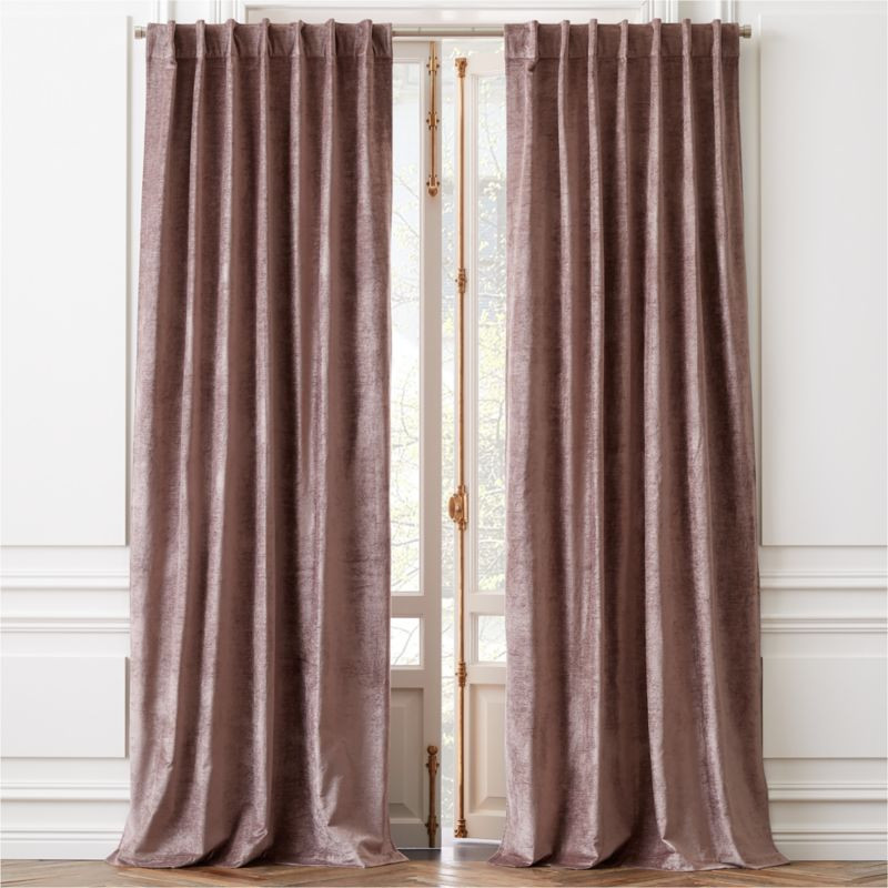 Cotton Viscose Dusty Blush Curtain Panel | CB2 | CB2