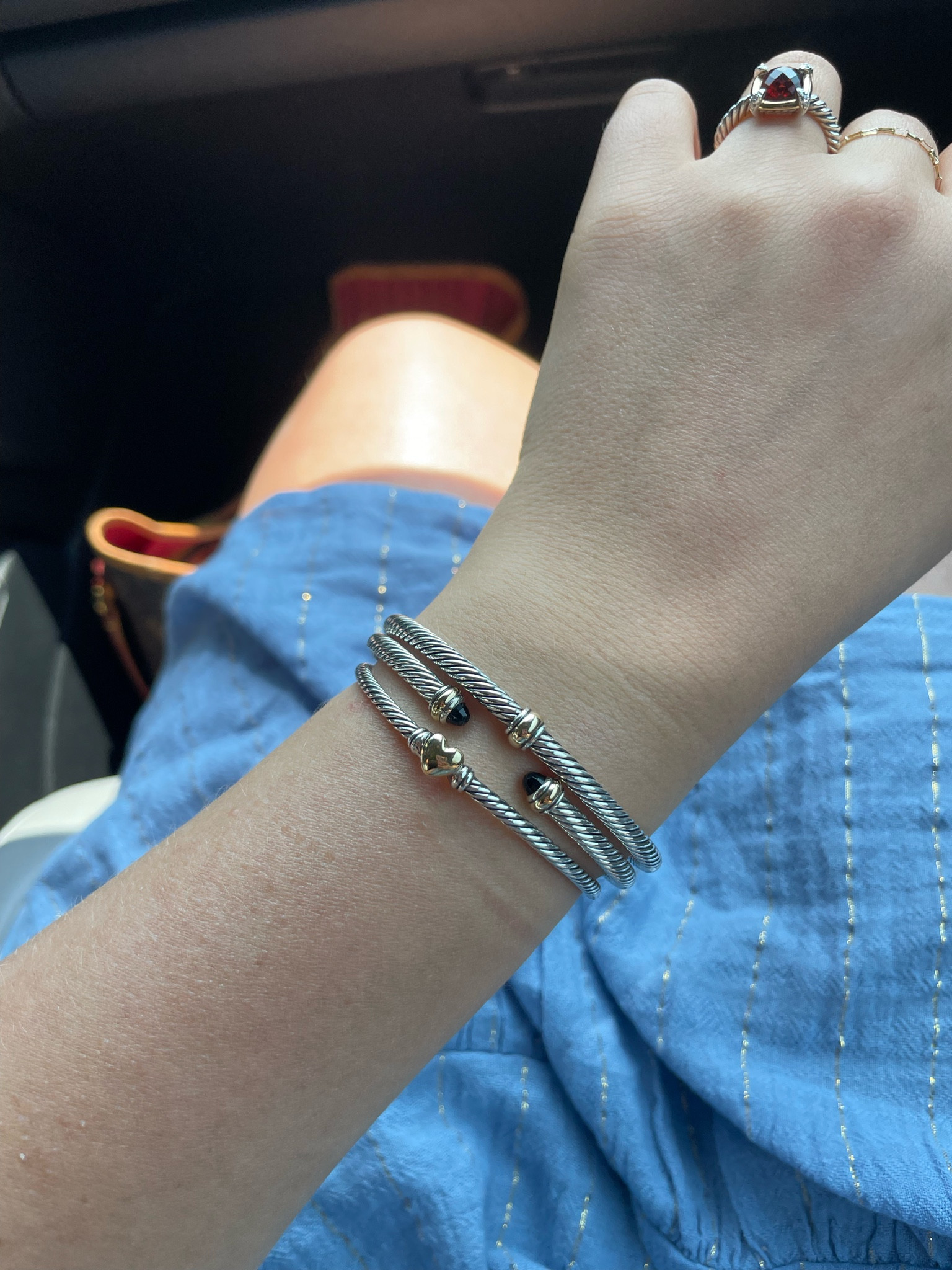 David Yurman bracelet stack✨