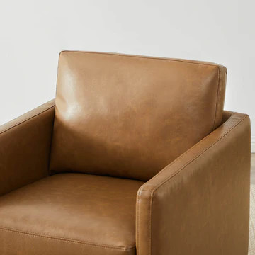 Henry Swivel Accent Arm Chair | Wood Base Living Room Chair | Chita