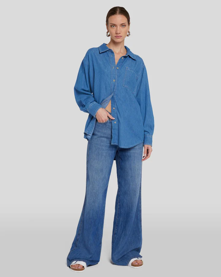 Linen Lotta Jean in Amalfi | 7 For All Mankind