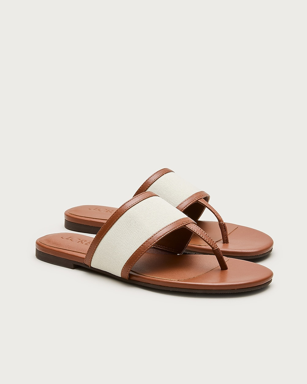 Audrey thong sandals in canvas and leather | J. Crew US