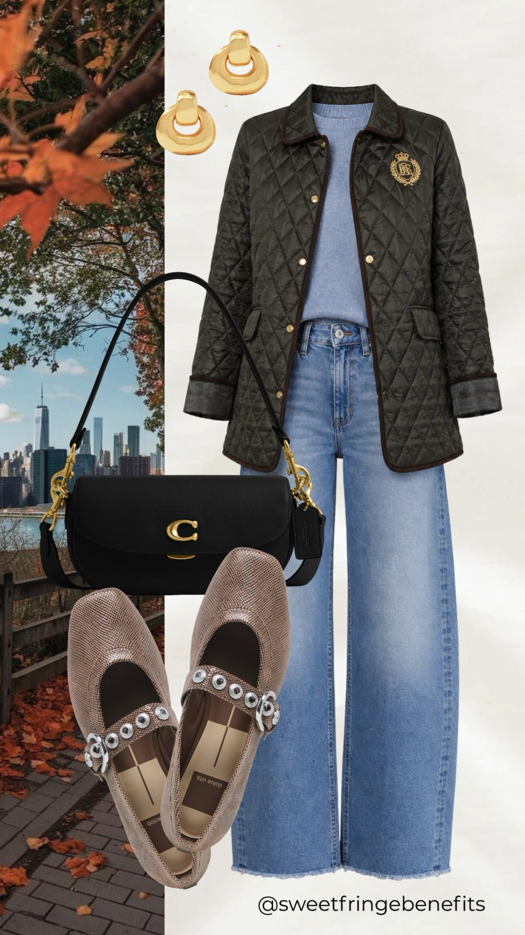 This is fall dressing at its best. A quilted jacket layered over a soft knit with relaxed wide-leg jeans creates an effortlessly polished look you'll wear on repeat. Finished with a classic black bag and chic Mary Jane flats, these are timeless pieces that will stay in your wardrobe for years.

💡 LTK MADE EASY
❤️ Heart = Support my posts!
🔖 Save = Get sale & restock alerts
📋 Lists = Keep favorites organized
📲 Share = Send lists and products to a friend. Hello, Christmas List!
💬 Comment = Ask me anything about sizing or styling. :-)

#LTKootd #LTKOver40 #LTKSaleAlert