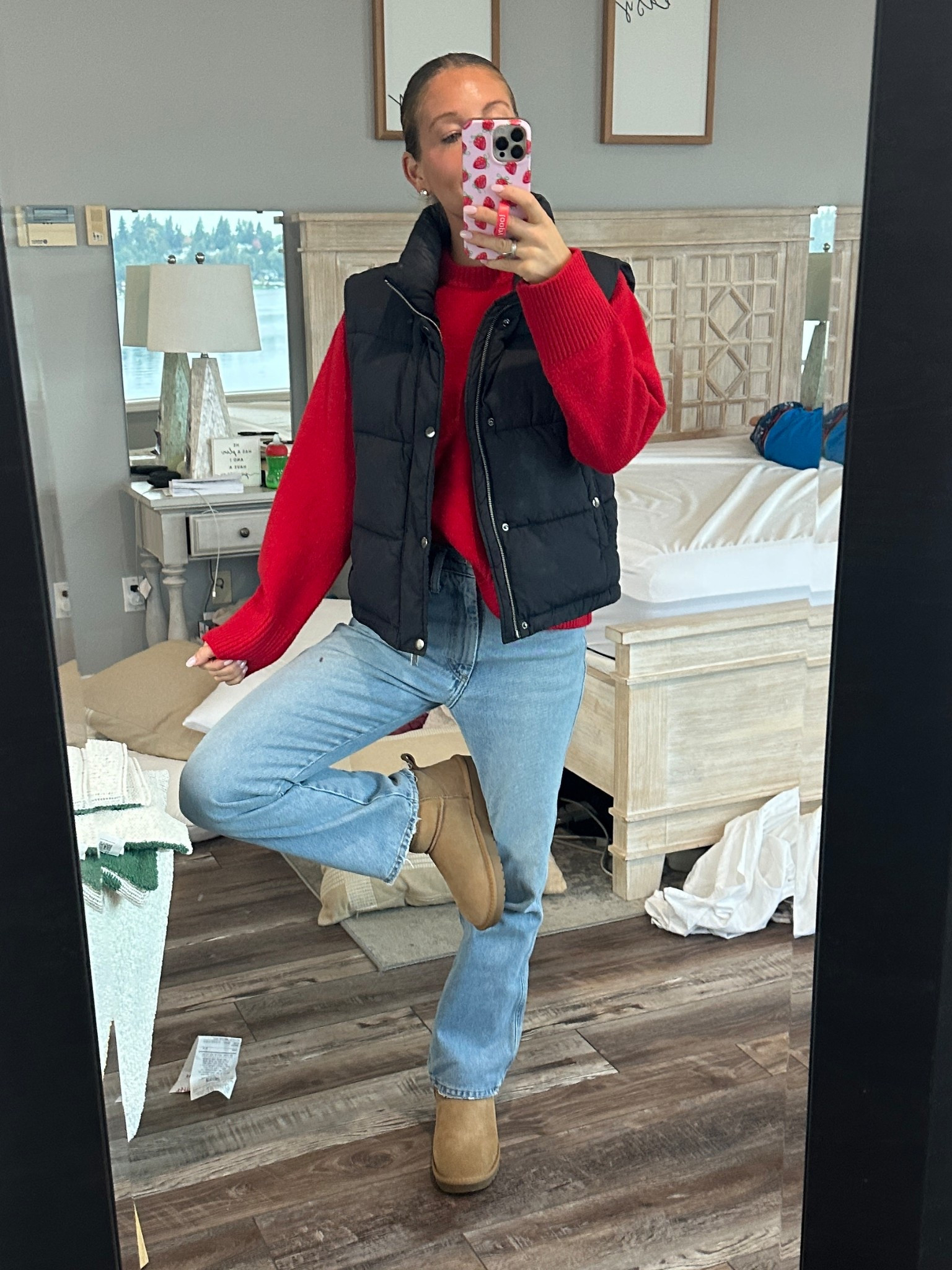 fall ❤️ I love this sweater! I have it in 3 colors! And these jeans are a little pricey but also on sale! Such incredible quality! And TTS! Also, first time wearing uggs/knock off uggs in about 15 years so there’s that lol but loving the fall vibes!

#amazon #fallamazonfashion #abercrombie #amazon #fall 