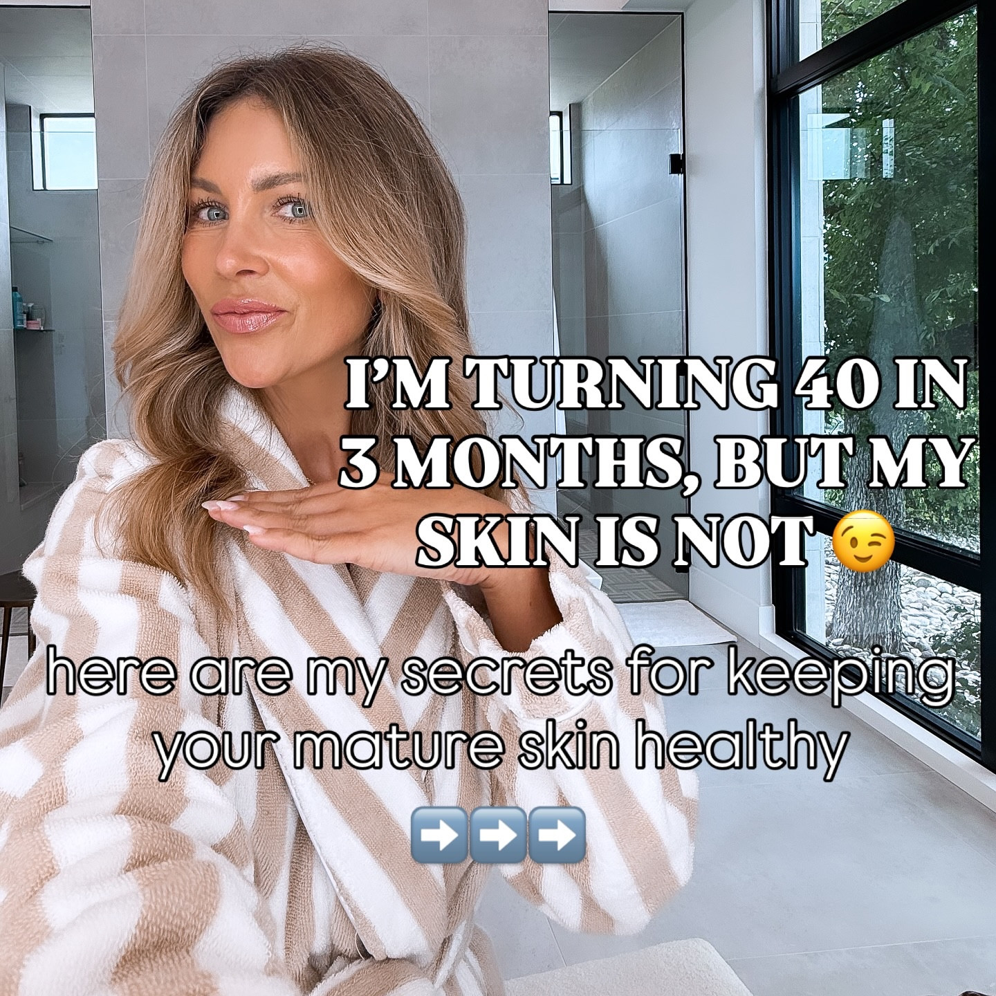 40 years old in a few months! Sharing my skin secrets to keep my skin younger! Comment SKIN and I’ll send ya the links!! #over40 #matureskin #skincare #skinsecrets