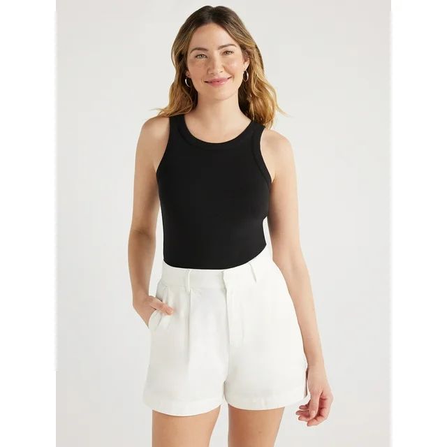 Free Assembly Women’s Cut Away Tank Top, Sizes XS-XXL | Walmart (US)