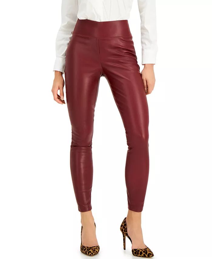 INC International Concepts Women's Faux-Leather Leggings, Created for Macy's  & Reviews - Pants &... | Macys (US)