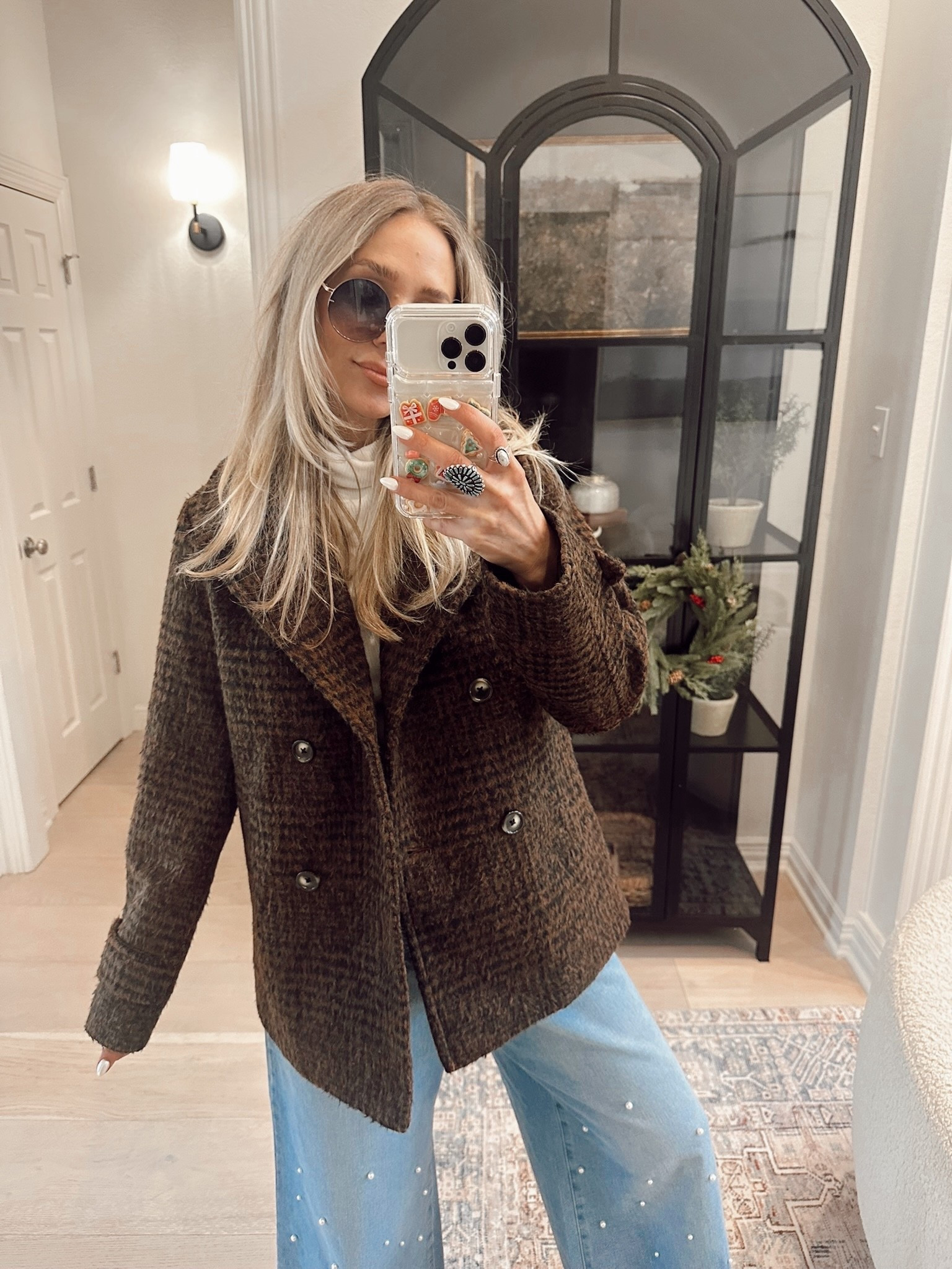 Walmart Outfit 

Coat : XS , down one size 
Top: S / my tts 
Bottoms: 4, I’d size down one from your normal 

#LTKHoliday #LTKGiftGuide #LTKootd