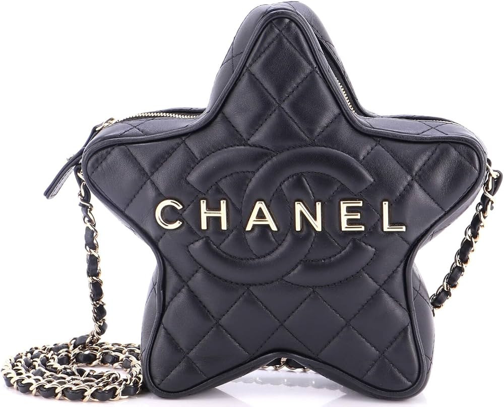 Amazon.com: Chanel, Pre-Loved CC Walk of Fame Star Bag Quilted Lambskin, Black : Amazon Luxury | Amazon (US)