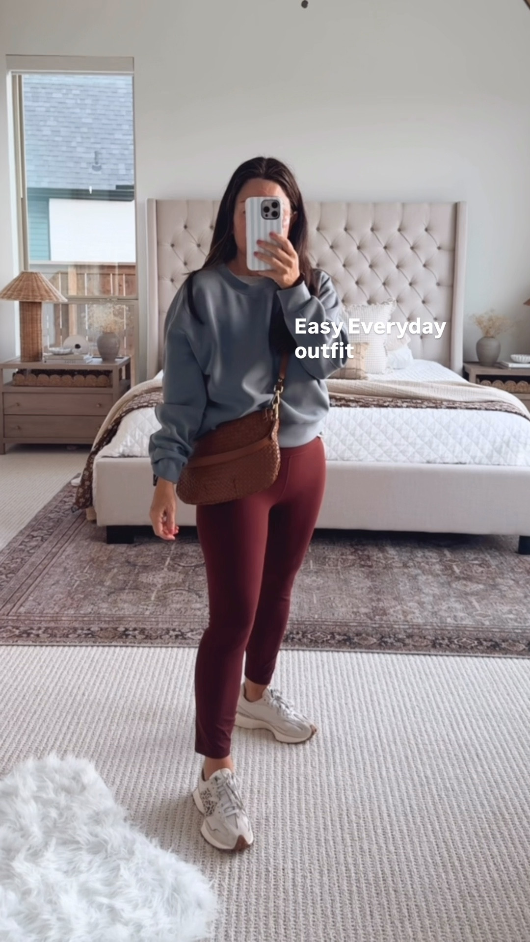 Effortless everyday outfit that’s comfy but still put together 🤍 I’ve been reaching for this combo nonstop for running errands, coffee runs, and busy days when I still want to feel cute. Everything is easy to mix and match and works for real life — linking all details here. This casual outfit with the softest sweatshirt and woven bag  works as a travel outfit too  Follow me on LTK for daily outfit ideas, casual style, and everyday finds. @Quince 

#LTKPetite #LTKmorningroutine #LTKootd