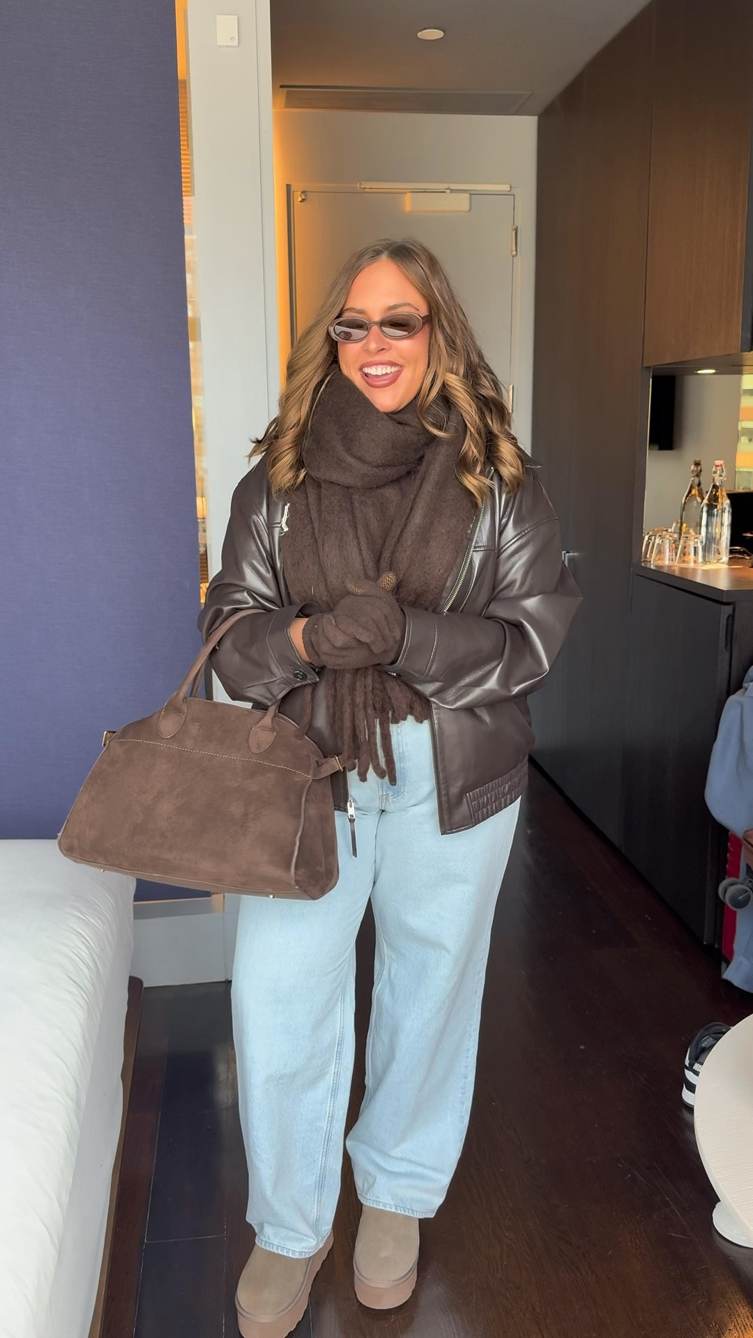 Wearing an xl jacket &amp; baby tee &amp; 33L jeans! 

#LTKPlusSize #LTKSaleAlert #LTKMidsize