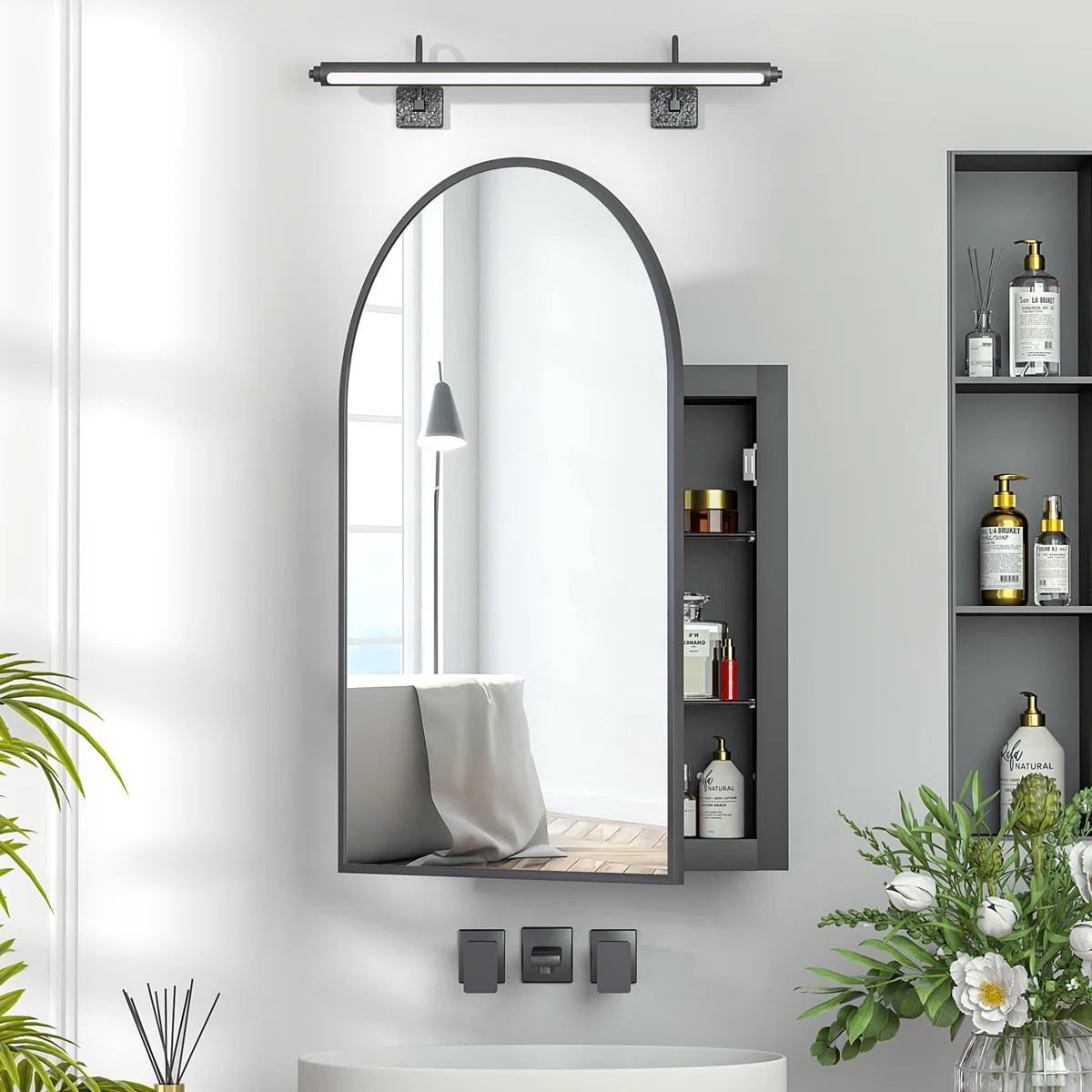 Ebern Designs Poulton Frameless Medicine Cabinet Mirror Adjustable & Reviews | Wayfair | Wayfair North America