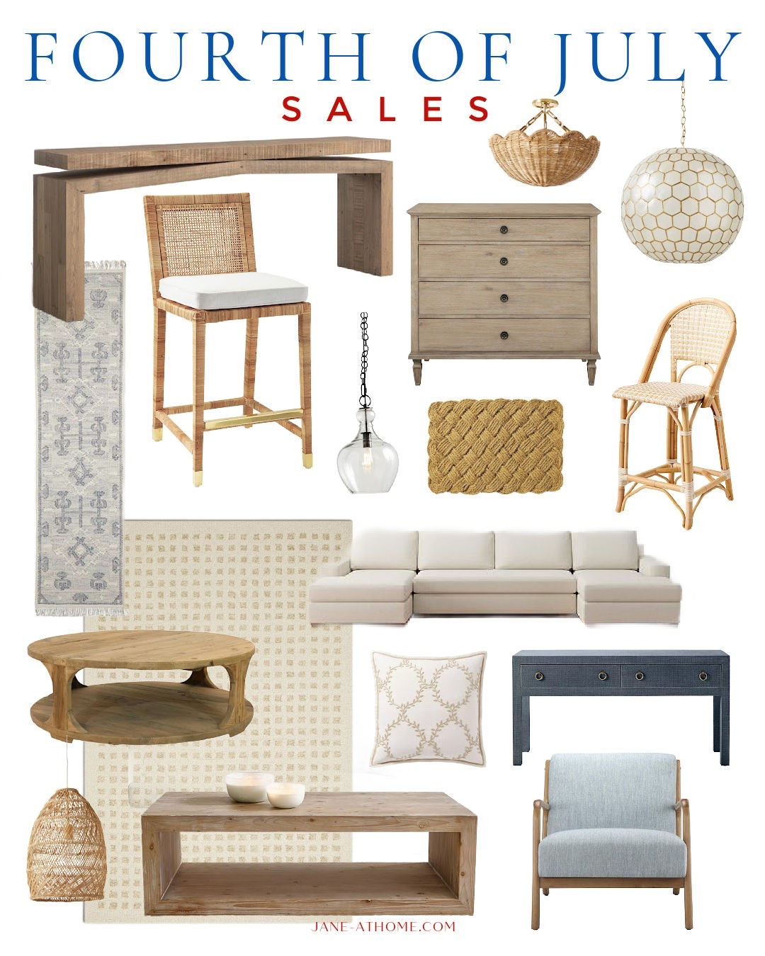 4th of July sales on home decor, furniture, coffee tables, rugs, counter stools, lighting, outdoor living, and more!

#LTKSaleAlert #LTKHome #LTKSeasonal