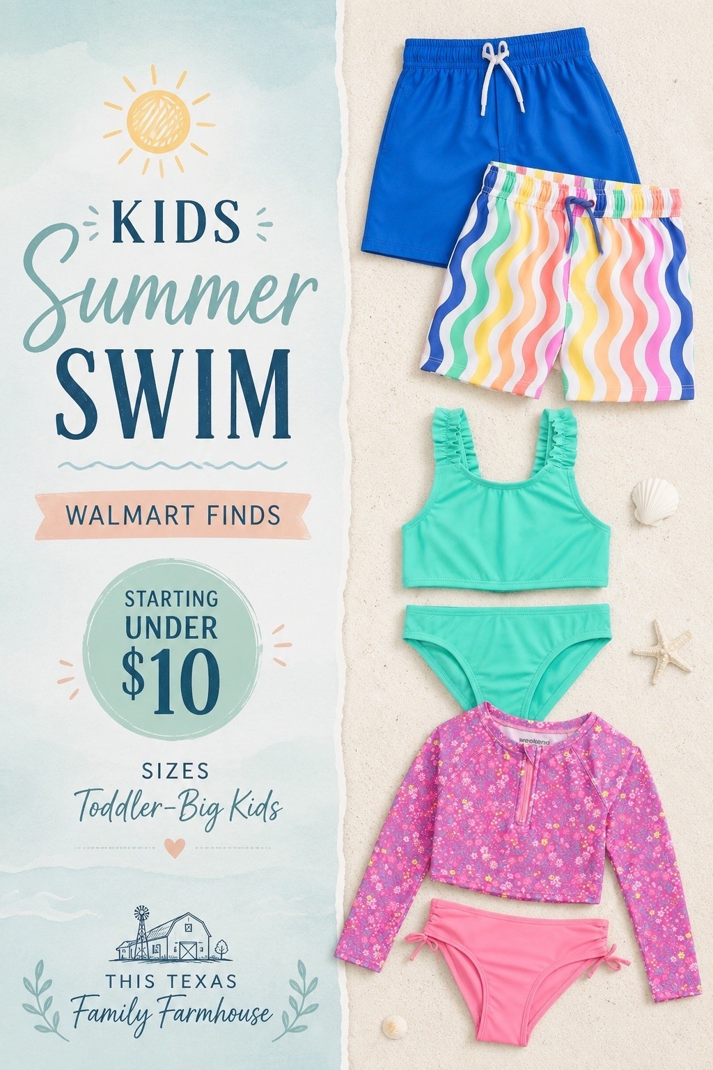 Kids Summer Swim that’s under $10! ☀️ 
Linking my favorite kid swim finds at such an affordable price. 👏🏻 

#summer #kids #walmartcreator #walmartfinds

#LTKmomlife #LTKKids #LTKootd