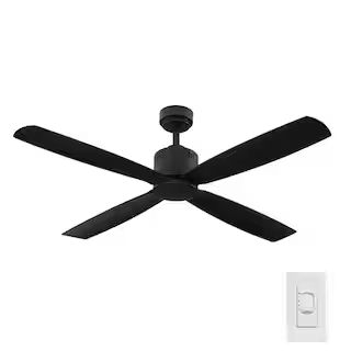 Home Decorators Collection Kitteridge 52 in. Indoor Matte Black Ceiling Fan-34777-HBUB - The Home... | The Home Depot