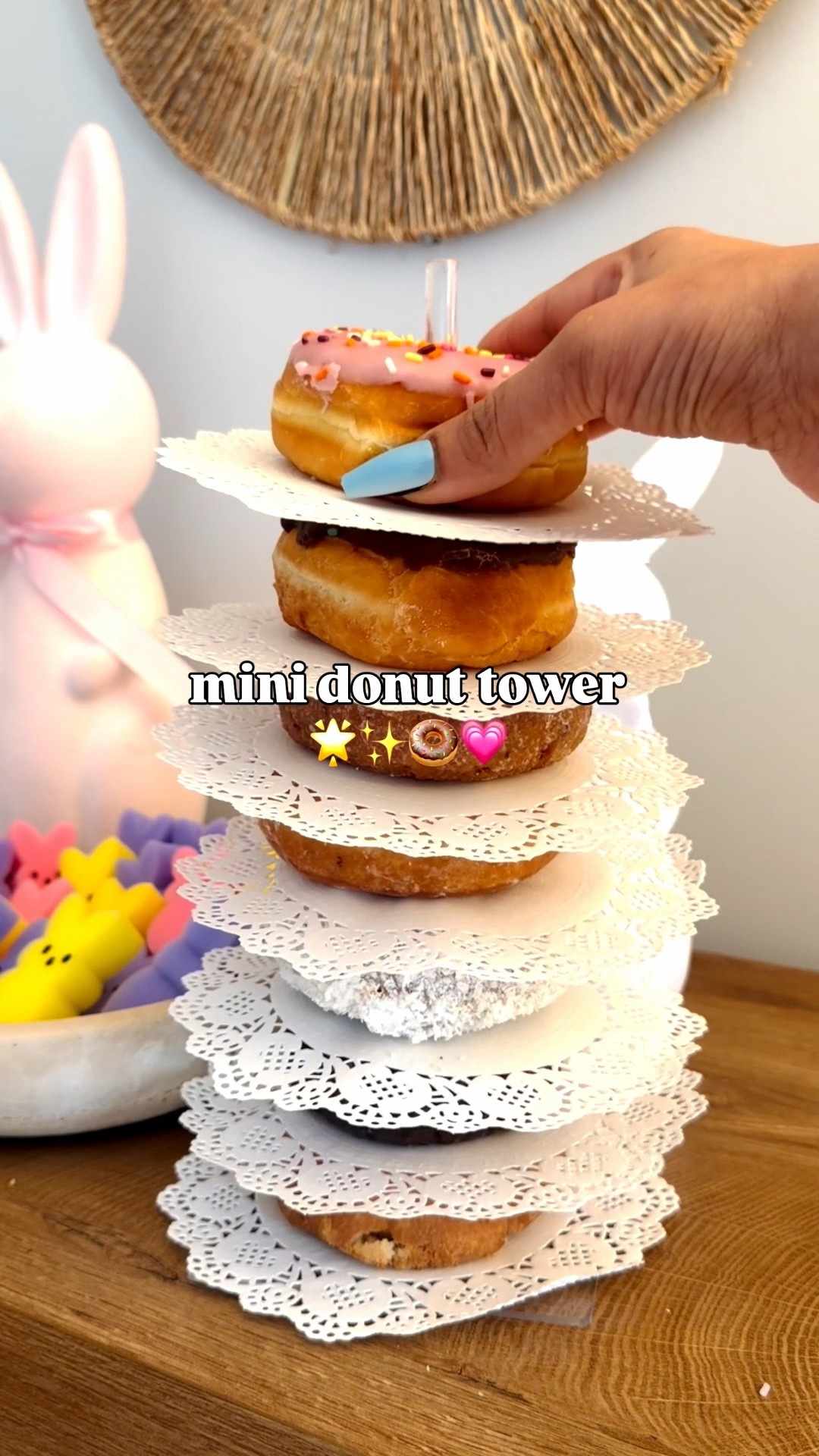 🍩Elevate your brunch game with this donut stack holder! Not only does it keep your treats neatly organized, but it also makes for a stunning centerpiece. Perfect for hosting! 🎉✨ #Hosting #BrunchGoals  #DunkinDonuts #EasterTreats #Easter

#LTKfoodie #LTKHome