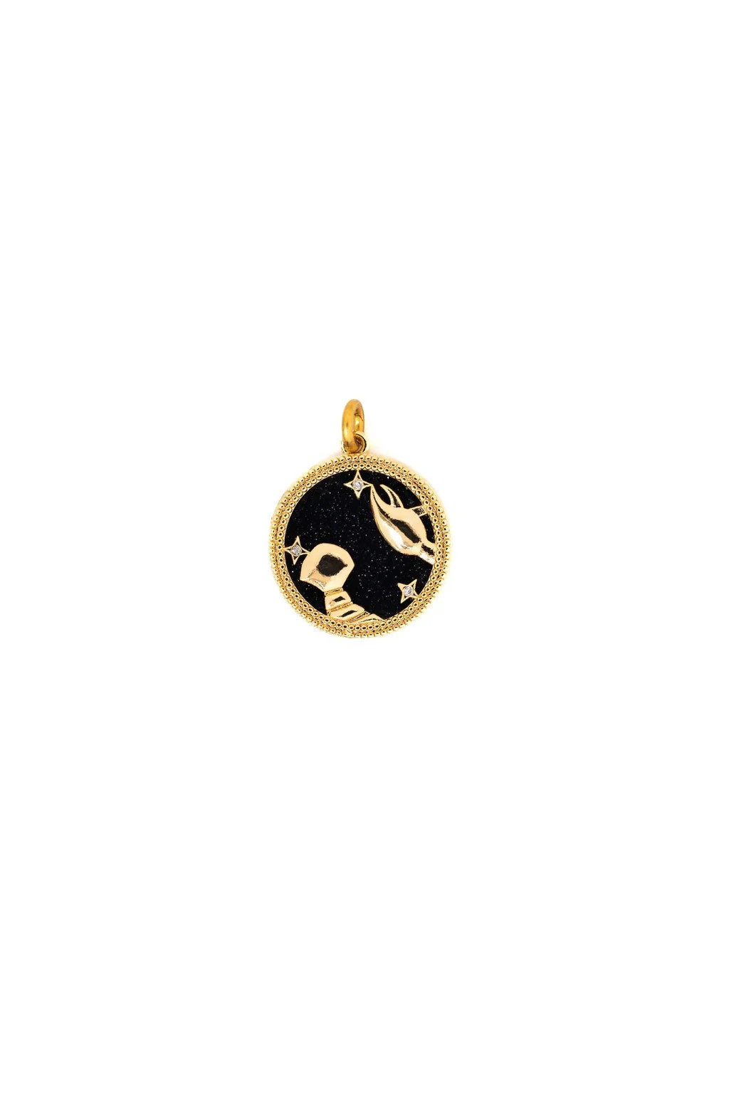 Black & Gold Zodiac Charm | Elizabeth Cole Jewelry