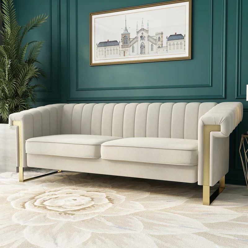 Hildi 83.86'' Rolled Arm Chesterfield Sofa | Wayfair North America