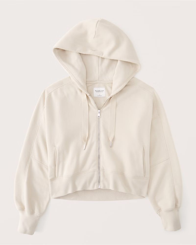 Women's 90s Sharkbite Full-Zip Hoodie | Women's Tops | Abercrombie.com | Abercrombie & Fitch (US)