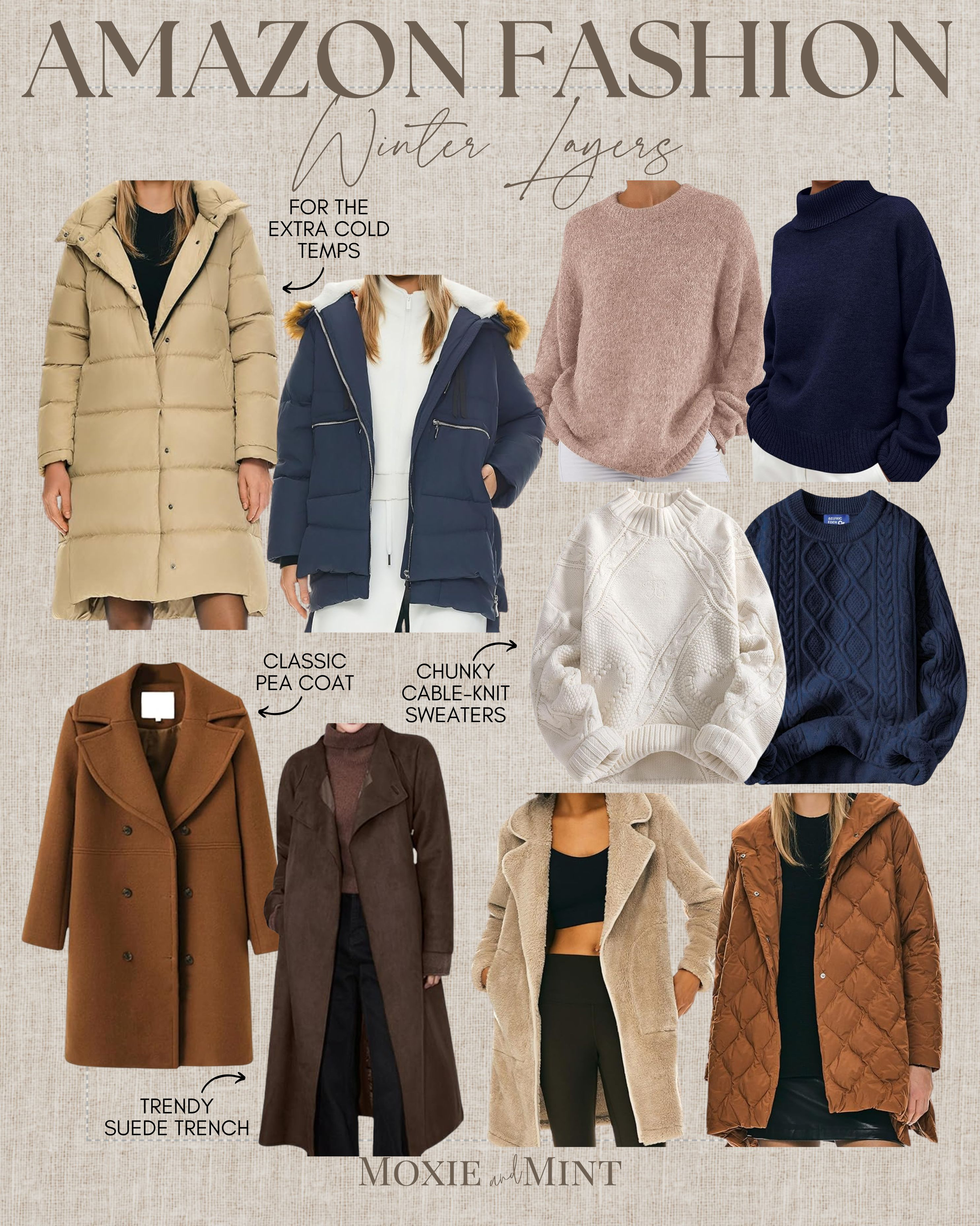 Winter Coats and Sweaters from Amazon!
Amazon Fashion / Winter Jackets / Cropped Puffer Coats / Quilted Jackets / Denim Jackets / Suede Jackets / Winter Sweaters / Cable Knit Sweaters / Chunky Sweaters / Winter Outfits / Warm Outfits / Holiday Sweaters / Oversized Sweaters 
 

 #LTKHoliday #LTKSeasonal #LTKStyleTip