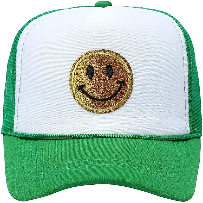 Lin Su Fashion Sequins Baseball Cap Printing Neon High Crown Foam Mesh Back Trucker Hat-for Men and  | Amazon (US)
