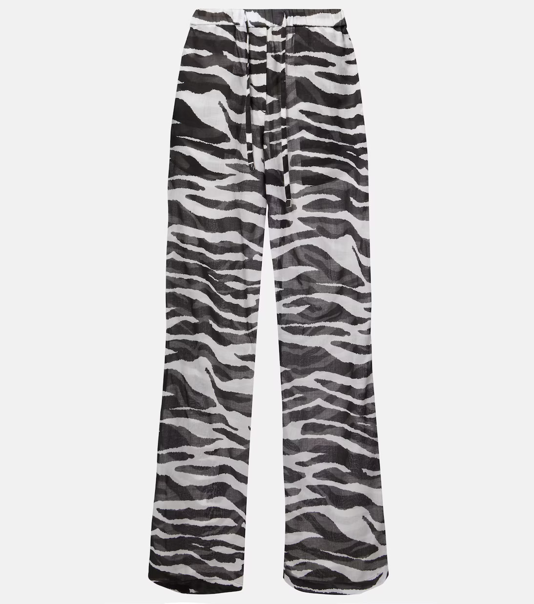Zebra-print cotton muslin wide-leg pants | Mytheresa (US/CA)
