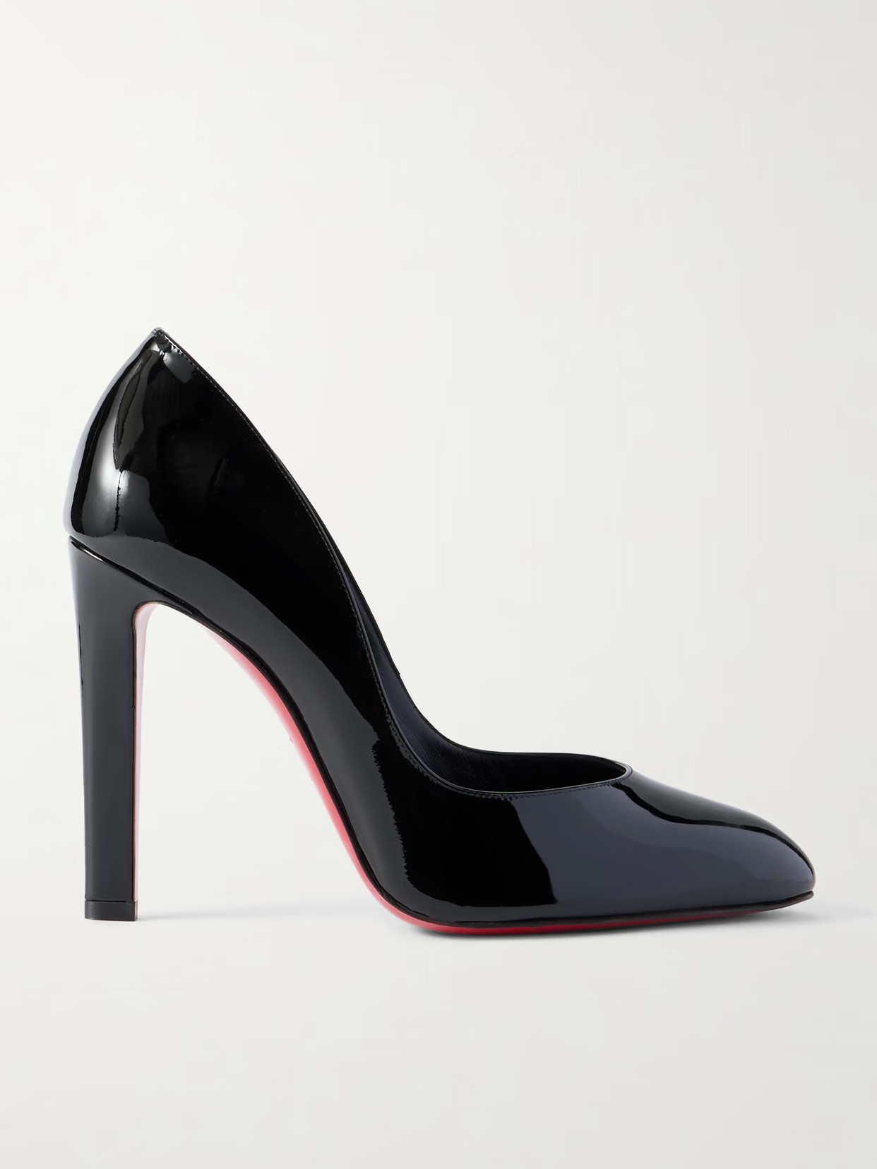 Christian Louboutin - Fannylove 100 Patent-leather Pumps - Black | NET-A-PORTER (US)