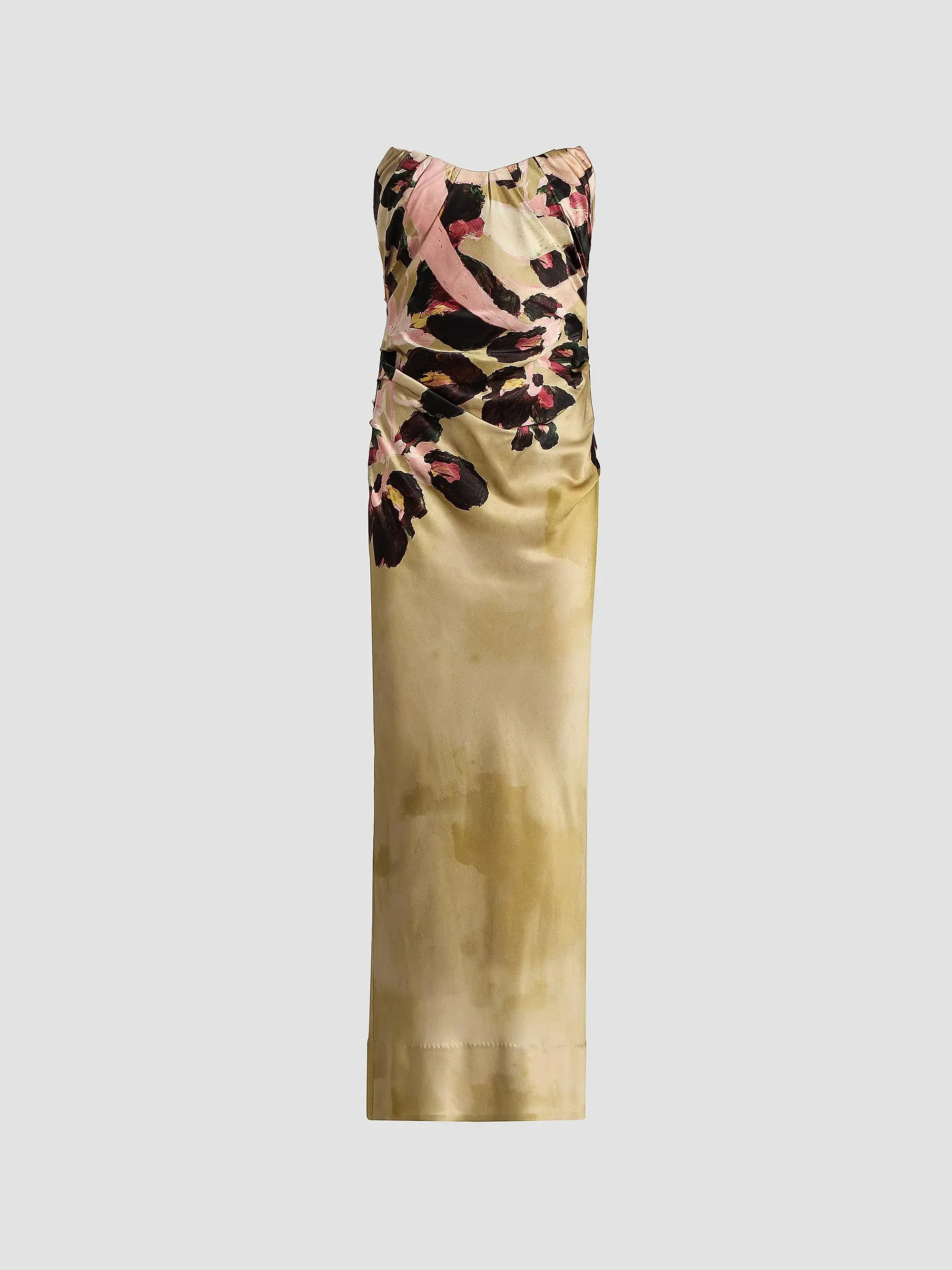 Acler Bowers Floral Satin Maxi Dress | Saks Fifth Avenue | Saks Fifth Avenue