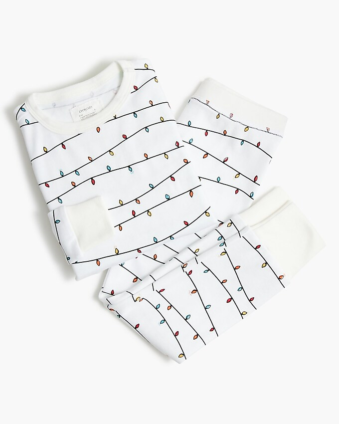 Kids' holiday lights pajama set | J.Crew Factory