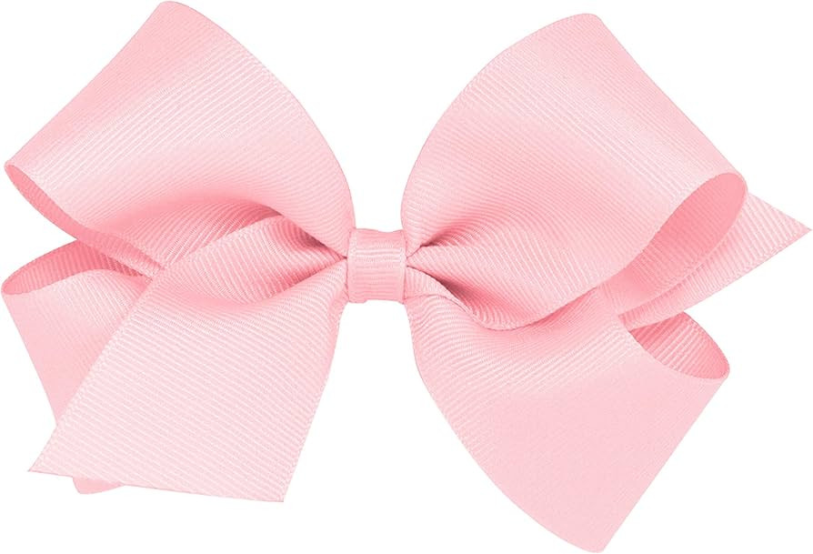 Wee Ones Girls' Classic Grosgrain Hair Bows on a WeeStay No-Slip Hair Clip, Handmade, Medium, Lig... | Amazon (US)