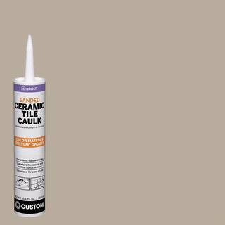 Polyblend #386 Oyster Gray 10.5 oz. Sanded Ceramic Tile Caulk | The Home Depot