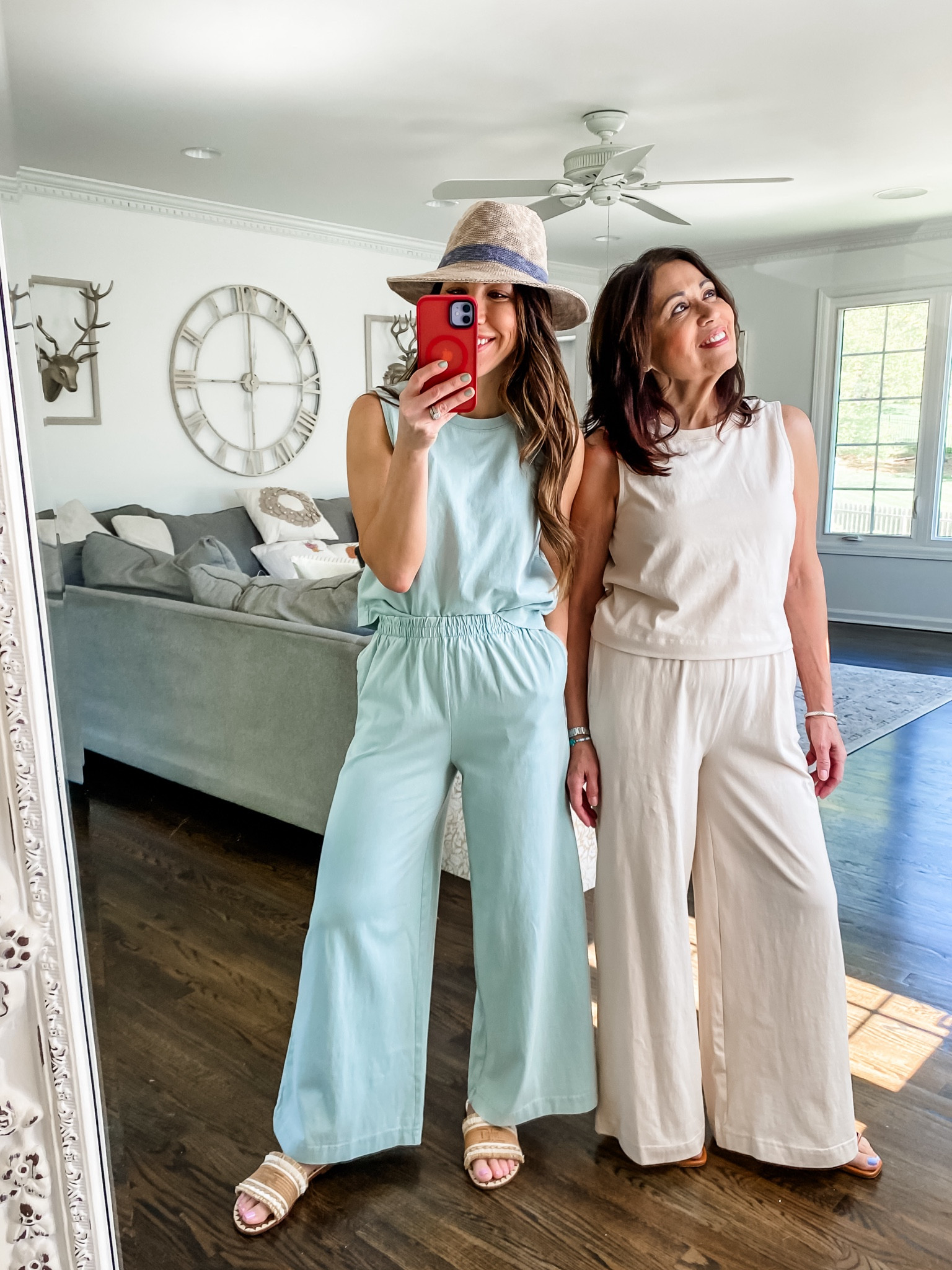 Social threads code: tammy10. Matching set, matching sets. Pants xs me. Pants small my mom. Tanks small 

#LTKfindsunder100 #LTKfindsunder50 #LTKover40