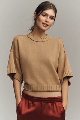 The Goldie Cotton Crew-Neck Sweater | Anthropologie (US)