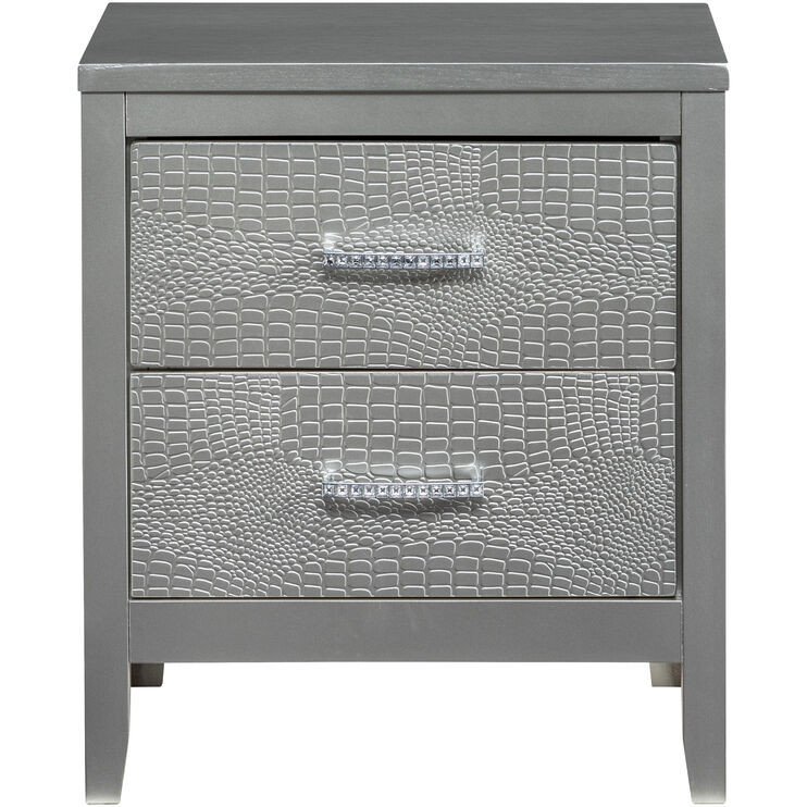 Olivet Silvertone Nightstand | Slumberland Furniture