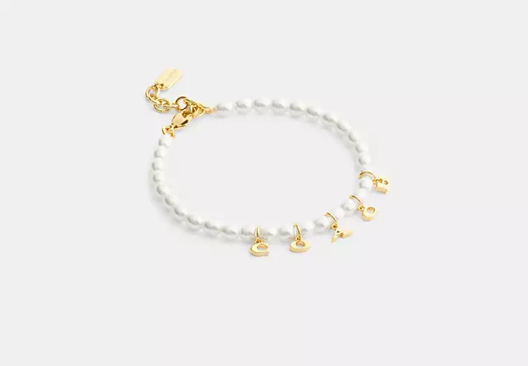 Coach Outlet Coach Charms Pearl Bracelet - White | Coach Outlet US