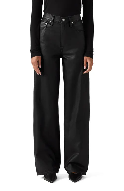 levi's Ribcage Coated High Waist Wide Leg Jeans in Prize Fighter Psk at Nordstrom, Size 27 X 32 | Nordstrom