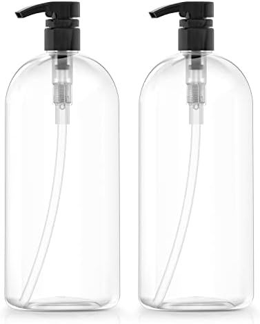Bar5F Empty Shampoo Bottles with Pumps, 32oz/1Liter/Large, BPA-Free, Lightweight (Medium Density ... | Amazon (US)