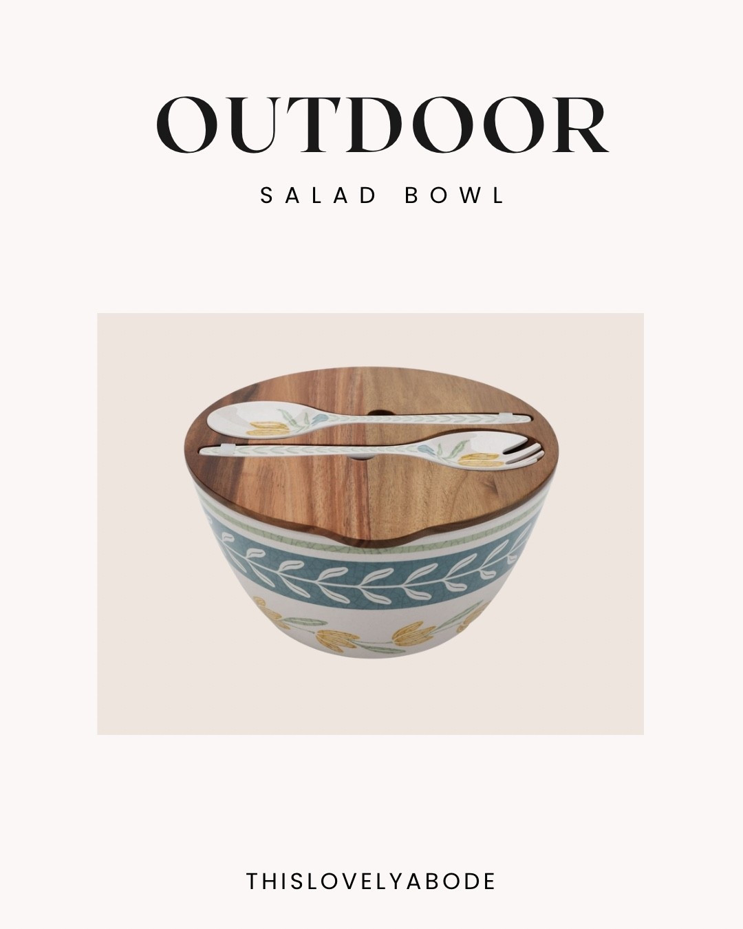 Outdoor salad bowl. Love the design and colors. 
#saladbowl #walmart

#LTKHome