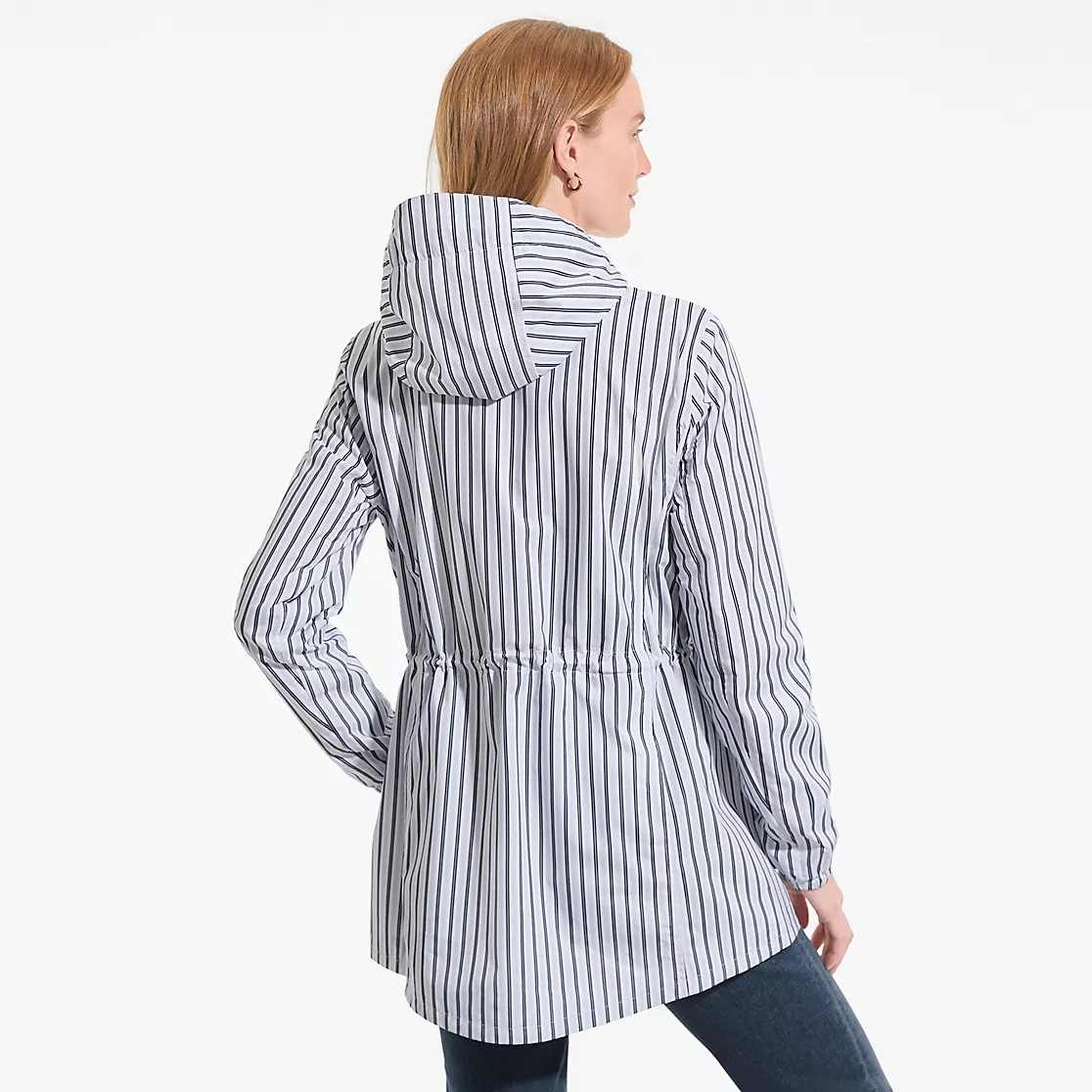 Women's Tall Print Waterproof Hooded Packable Raincoat | Lands' End (US)