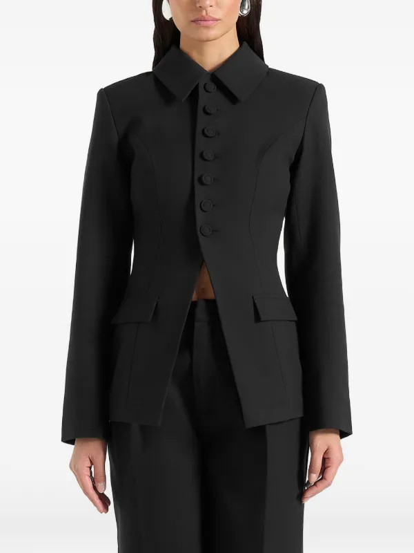 Harper tailored cinch blazer with detachable collar | Farfetch Global