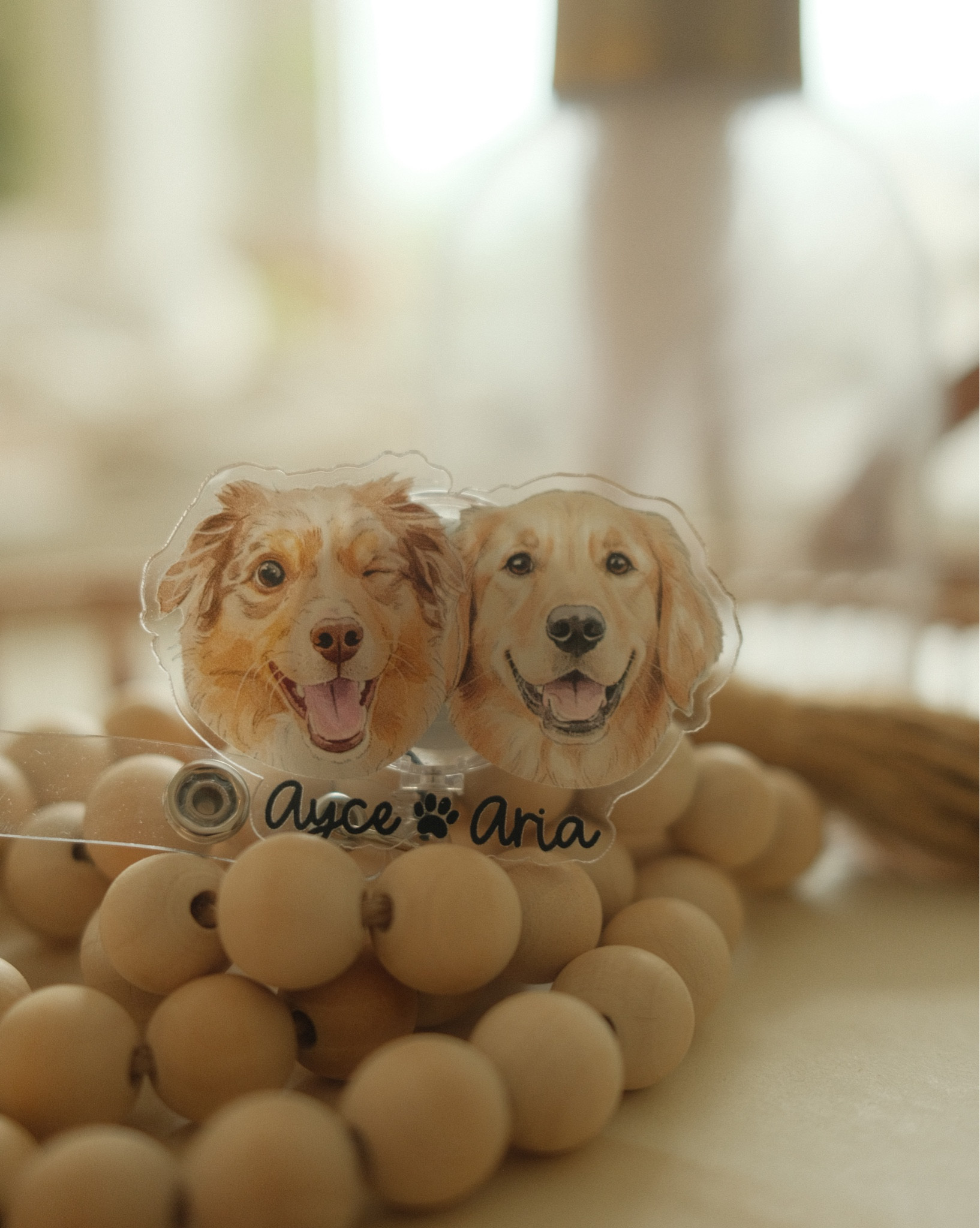 The cutest custom pet badges 🥺 they even got Aycie’s perms-wink on there!! 