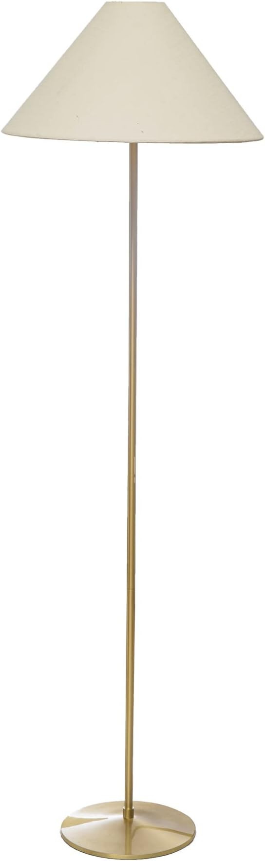 Bloomingville Mid-Century Modern Metal Linen Shade, Brown Floor Lamp, Gold | Amazon (US)