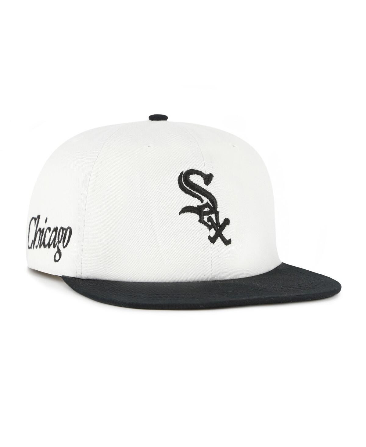 '47 Brand Men's White/Black Chicago White Sox Foundation Captain Snapback Hat - White, Black | Macy's