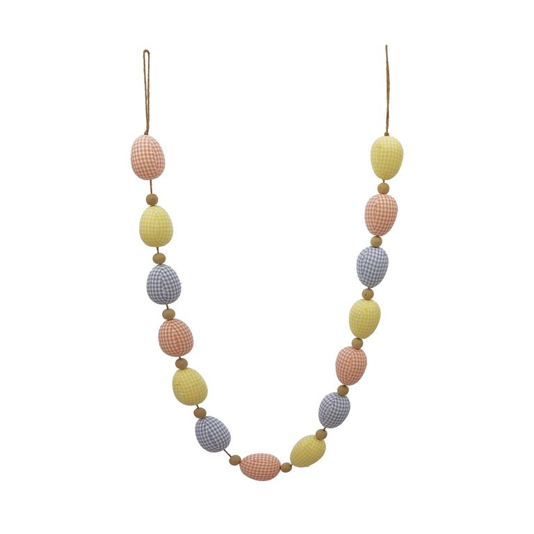 Way To Celebrate Easter Yellow, Pink, & Blue Foam Egg Garland 6' - Walmart.com | Walmart (US)