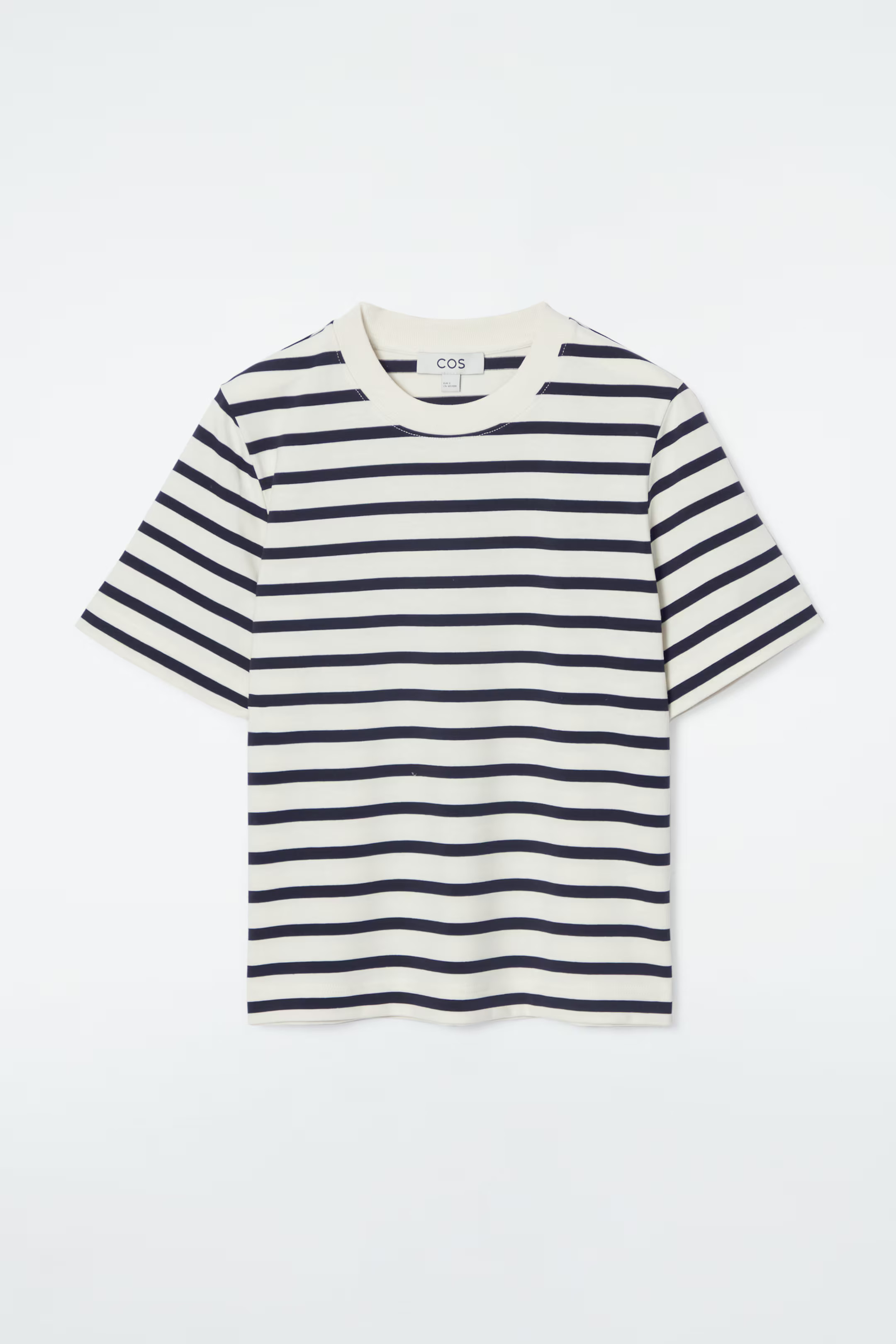 CLEAN CUT REGULAR T-SHIRT - NAVY / WHITE / STRIPED | COS | COS UK