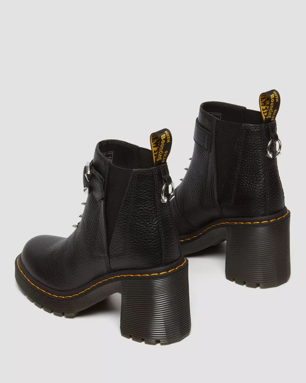 Spence Piercing Leather Flared Heel Chelsea Boots | Dr. Martens