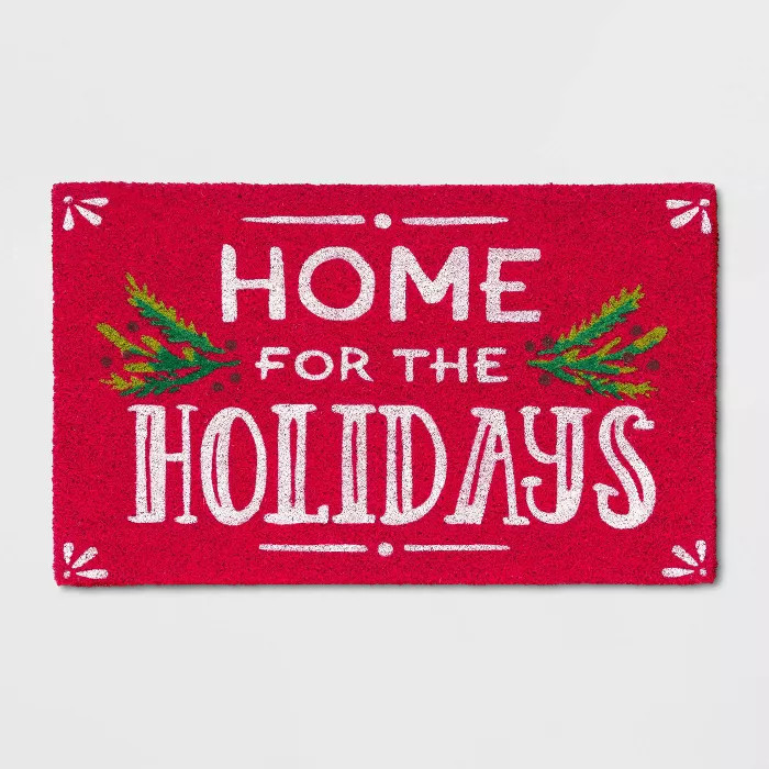 1'6"X2'6"/18"X30" Red Home Doormat White - Wondershop™ | Target