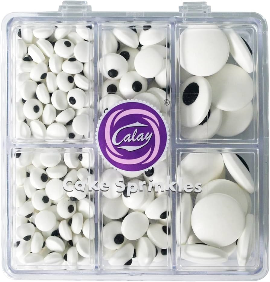 Edible Eyes Candy Eyeballs Cake Cupcake Toppers Cookie Cake Sprinkles and Toppings Edible Hallowe... | Amazon (US)