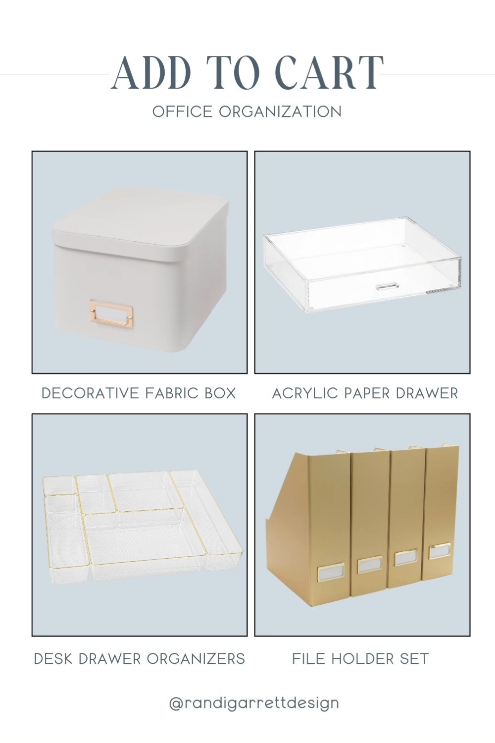 In the process of organizing your own home office? Here are a few of my favorite home office organization finds!

#LTKHome #LTKWorkwear