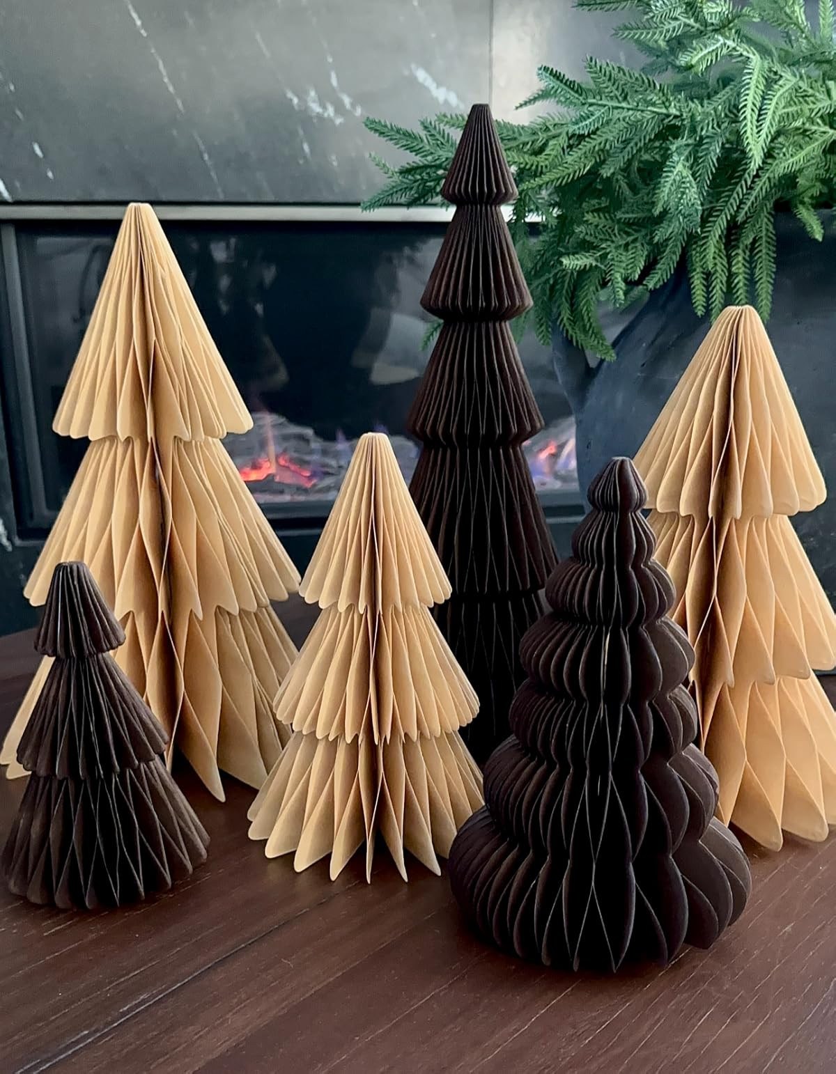 Viral holiday find! Accordion paper Christmas trees. Honeycomb Christmas trees. Holiday decor. | Amazon (US)