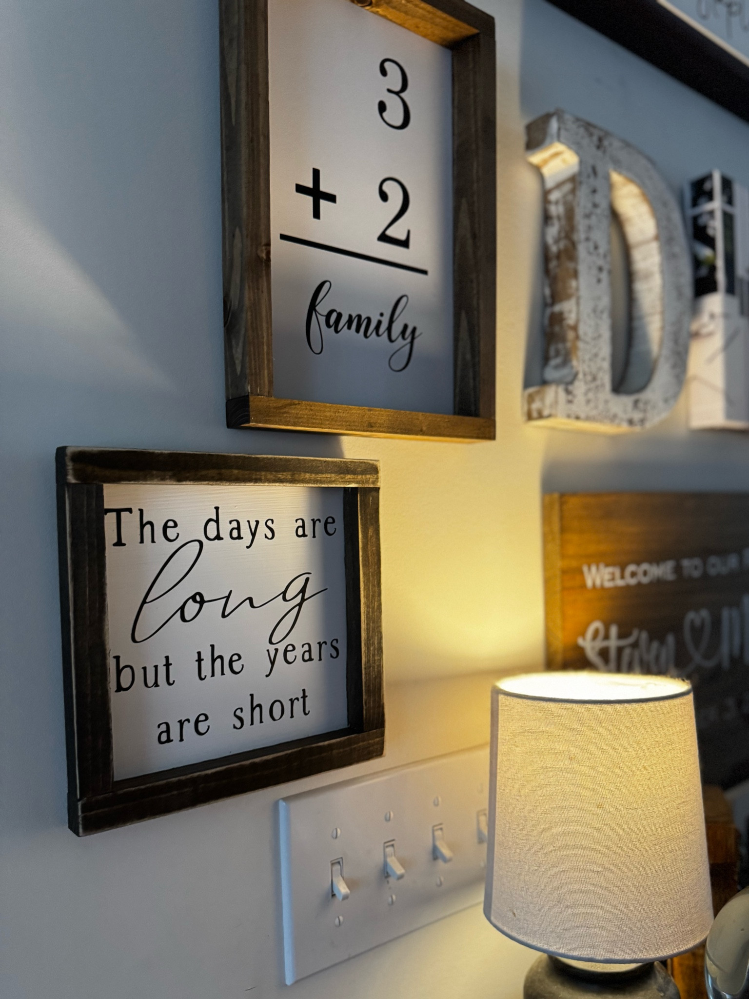 “The Days Are Long, but the Years Are Short” & FAMILY walk art from Etsy  

#LTKFindsUnder50 #LTKHome